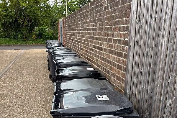 Tidy bins in alleyways