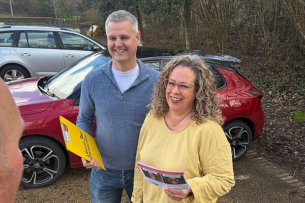 David and Kirsten with resident