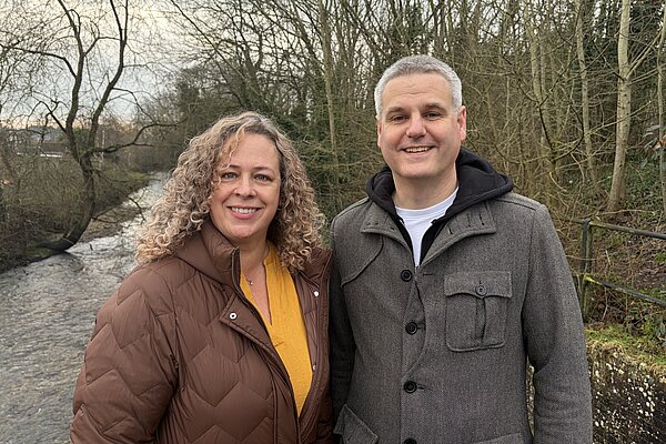 Kirsten and David at the river 